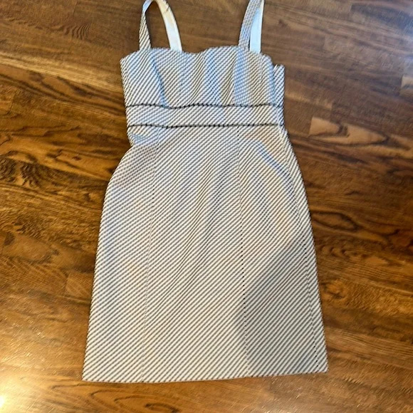 Tahari Levine Isabella Demarco Women's 2 Dress Lined Sheath Pencil White/Blk - Picture 1 of 5